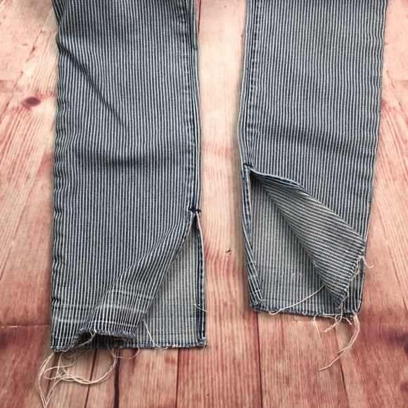 ☮️Show My Your MuMu Blue Striped Skinny Jean 24x26 - Picture 10 of 12